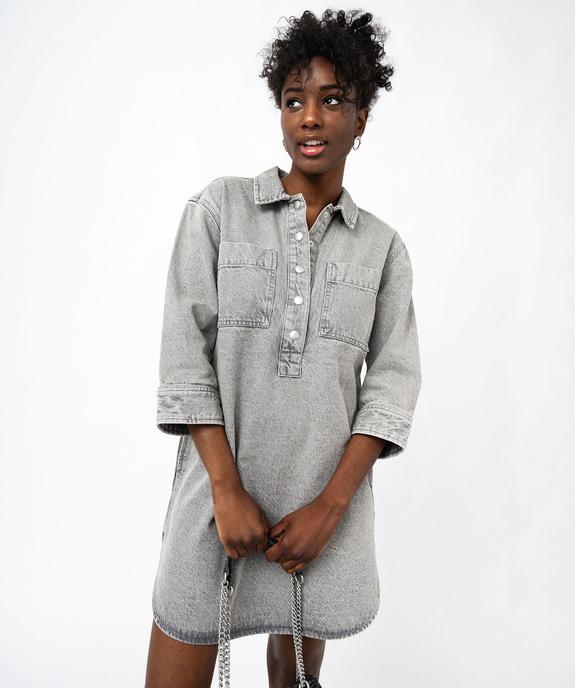 Robe en jean forme liquette femme vue2 - GEMO 4G FEMME - GEMO