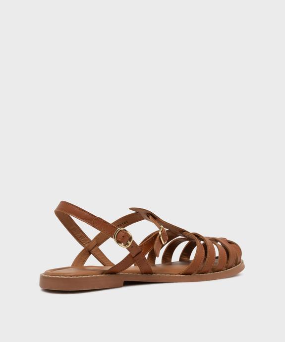 Sandales à brides esprit fisherman en cuir femme - LuluCastagnette vue4 - LULUCASTAGNETTE - GEMO