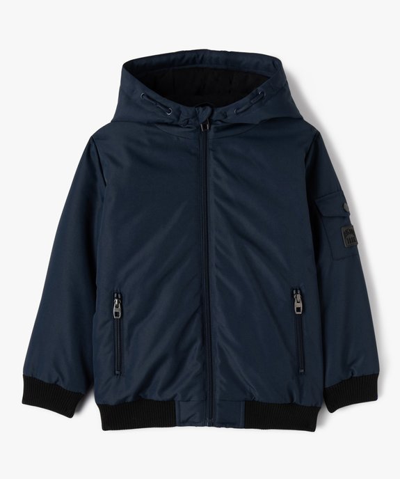 Blouson à capuche déperlant avec intérieur rembourré garçon vue1 - GEMO 4G GARCON - GEMO