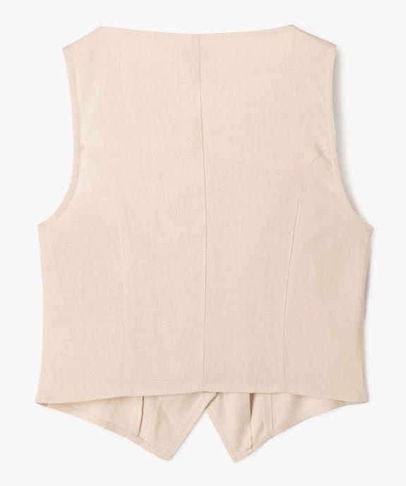 Gilet de costume sans manches fille vue7 - GEMO 4G FILLE - GEMO
