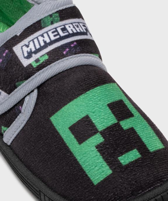 Chaussons en velours avec motif jeu vidéo garçon - Minecraft vue6 - MINECRAFT - GEMO