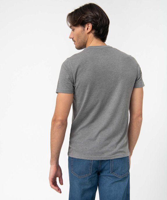 Tee-shirt à manches courtes et col rond homme vue3 - GEMO 4G HOMME - GEMO