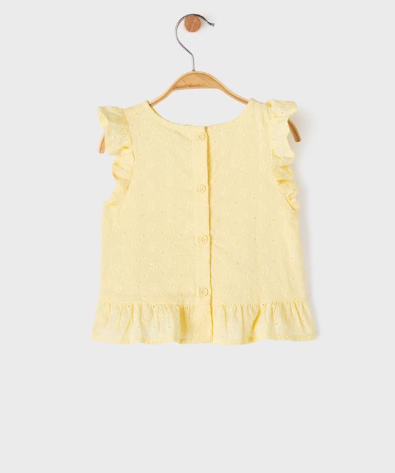 Blouse sans manches à motifs brodés bébé fille vue3 - GEMO(BEBE DEBT) - GEMO