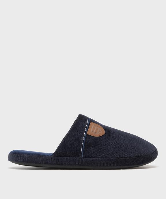 Chaussons mules en toile doublée velours homme vue1 - GEMO(HOMWR HOM) - GEMO