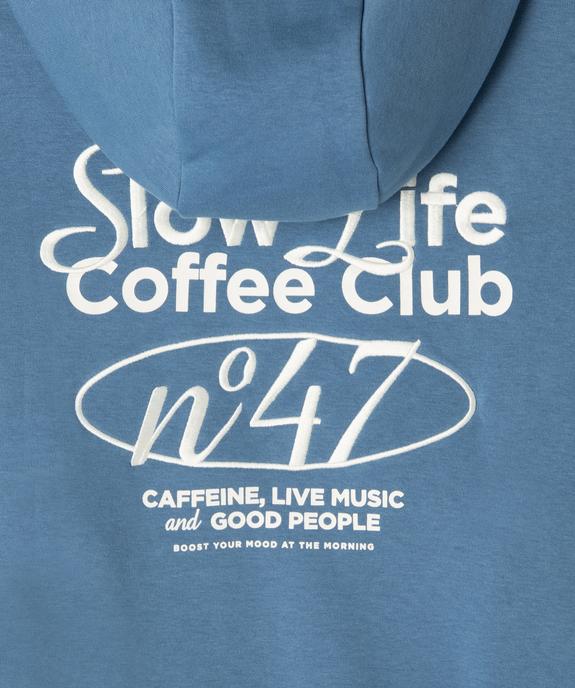 Sweat à capuche avec motif inscription brodée poitrine et dos garçon vue3 - GEMO 4G GARCON - GEMO