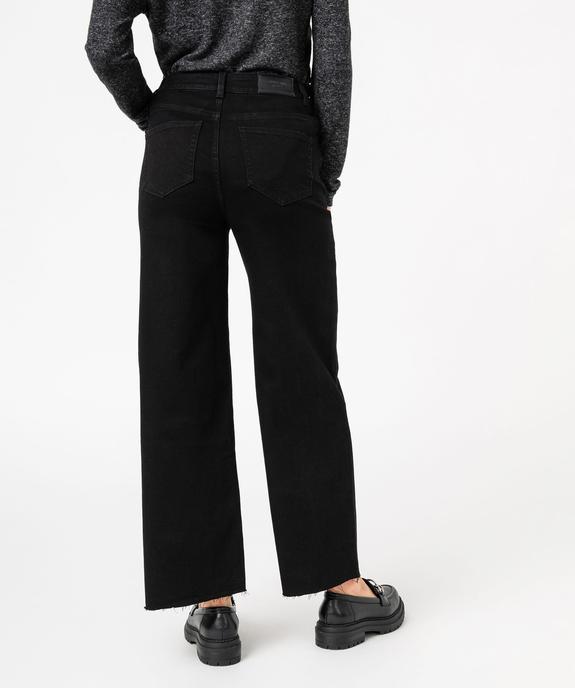 Jean wide leg court taille haute femme vue3 - GEMO 4G FEMME - GEMO
