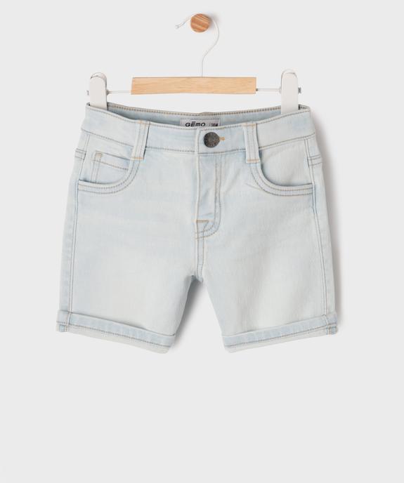 Short en jean extensible avec taille ajustable bébé garçon vue1 - GEMO 4G BEBE - GEMO