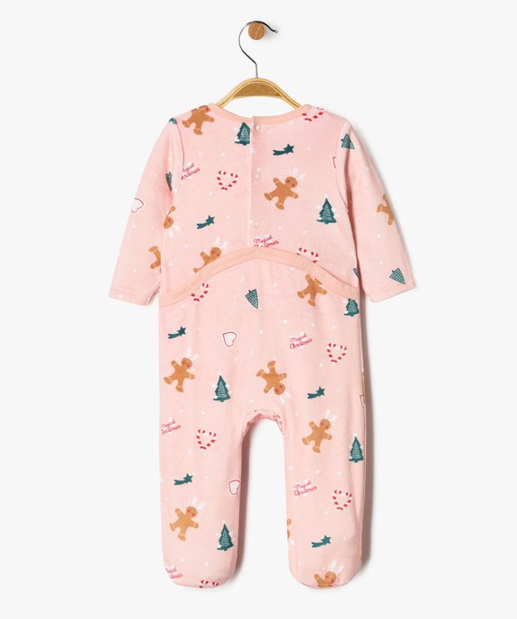 Pyjama de Noël en velours doux imprimé bébé vue3 - GEMO(BB COUCHE) - GEMO