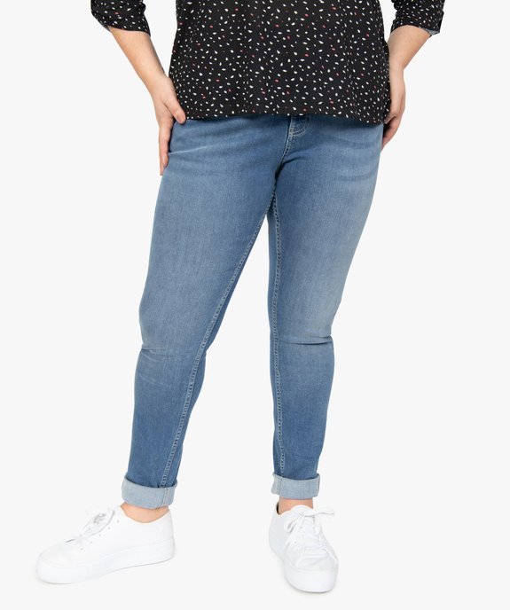 Jean femme grande taille coupe Slim gainant taille normale  vue1 - GEMO (G TAILLE) - GEMO