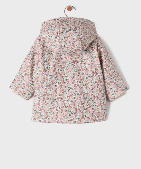 Manteau imperméable à capuche avec doublure chaude bébé fille vue4 - GEMO(BEBE DEBT) - GEMO