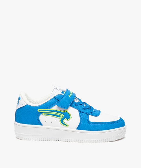 Baskets garçon bicolores à lacets et scratch – Airness vue1 - AIRNESS - GEMO