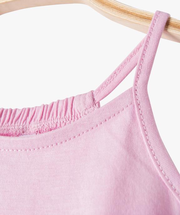 Débardeur bébé fille à fines bretelles et volant dans le bas vue2 - GEMO(BEBE DEBT) - GEMO