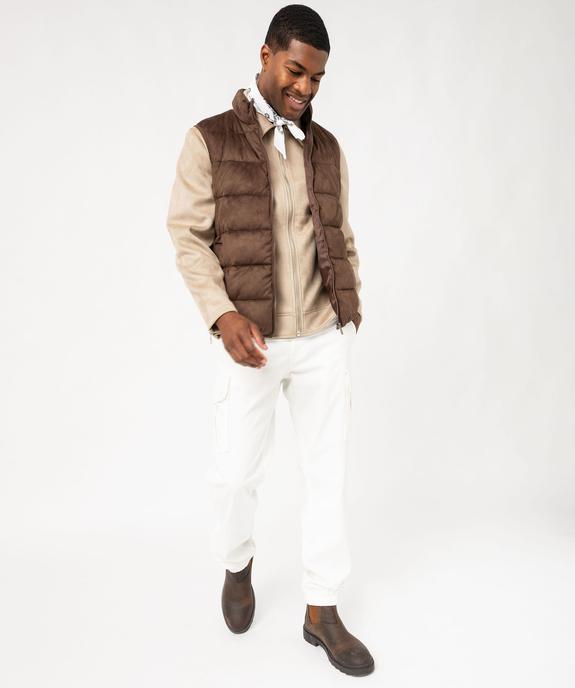 Blouson en suédine fermeture zippée homme vue5 - GEMO (HOMME) - GEMO