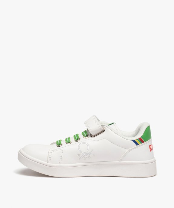 Baskets garçon colorées à lacets et scratch - Benetton vue3 - BENETTON - GEMO
