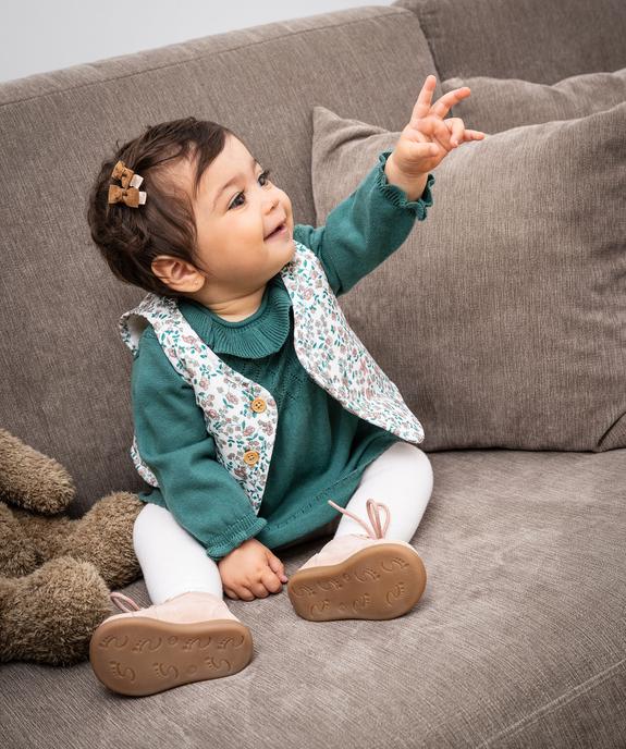 Ensemble 2 pièces bébé fille robe en maille et collants vue1 - GEMO 4G BEBE - GEMO