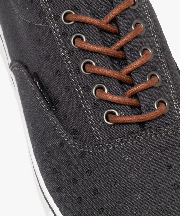 Tennis en toile à motifs fermeture lacets homme - Urban Steps vue6 - URBAN STEPS GEMO FOR GOOD - GEMO