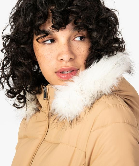 Doudoune femme à capuche duveteuse vue2 - GEMO(FEMME PAP) - GEMO