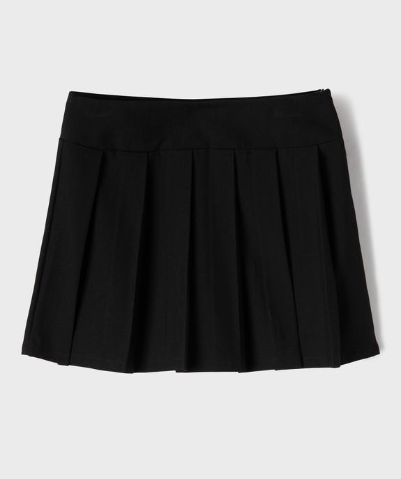 Jupe courte plissée avec doublure short fille vue1 - GEMO (JUNIOR) - GEMO