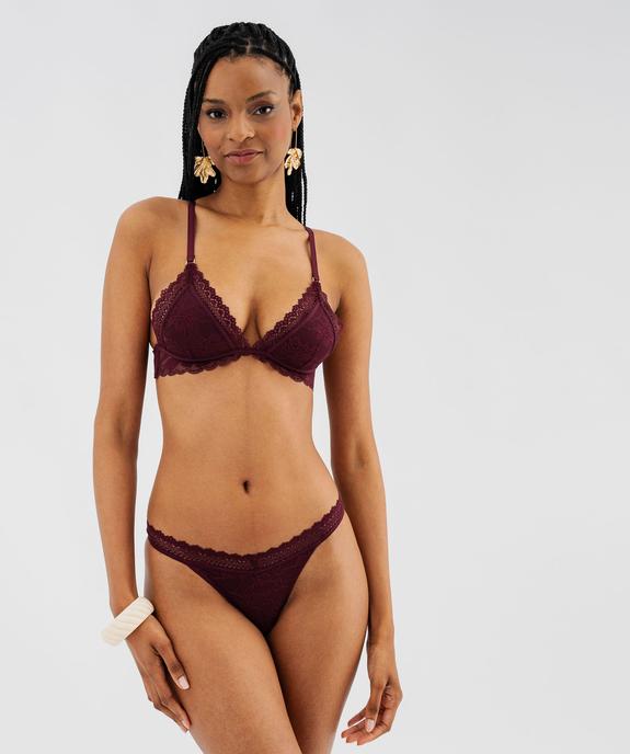 Culotte en dentelle échancrée femme vue3 - GEMO(HOMWR FEM) - GEMO