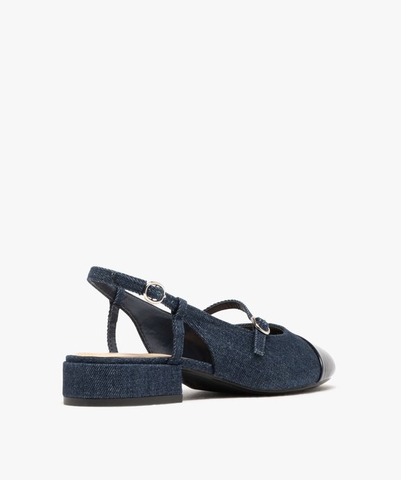Escarpins sling-back avec bout verni femme vue5 - FOLLOW ME - GEMO