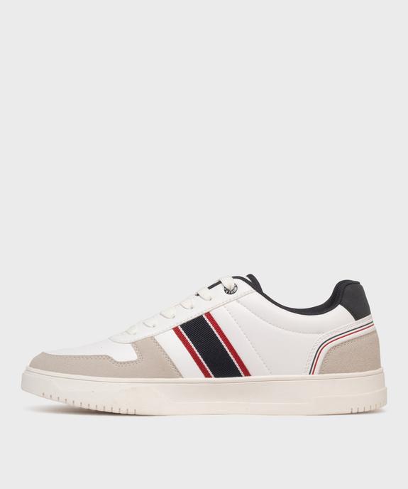 Baskets basses avec empiècements colorés homme - Urban Steps vue3 - URBAN STEPS - GEMO