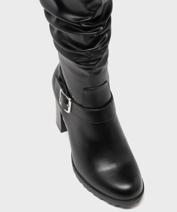 Bottes plissées à talon haut et semelle crantée femme vue5 - VALENTINA BALDA - GEMO