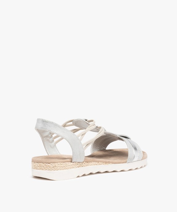 Sandales femme plates à brides élastiquées vue4 - GEMO (CASUAL) - GEMO