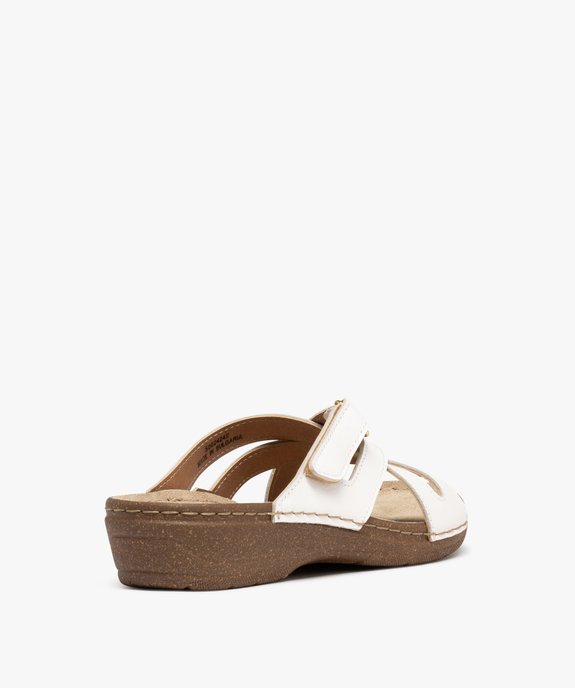 Mules confort à brides croisées scratch et talon compensé femme vue4 - G'FLEX GEMO FOR GOOD - GEMO