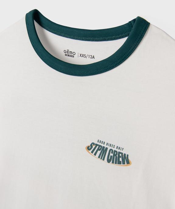 Tee-shirt manches courtes oversize en jersey de coton garçon vue2 - GEMO 4G GARCON - GEMO