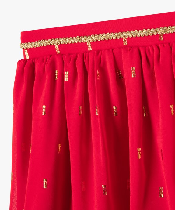 Jupe ample à motifs pailletés fille vue2 - GEMO (ENFANT) - GEMO