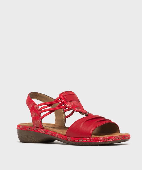 Sandales confort à petit talon compensé femme vue2 - SOFTRELAX - GEMO