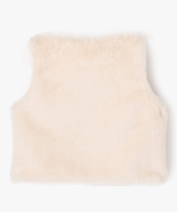 Gilet sans manches en maille peluche fille vue3 - GEMO (ENFANT) - GEMO