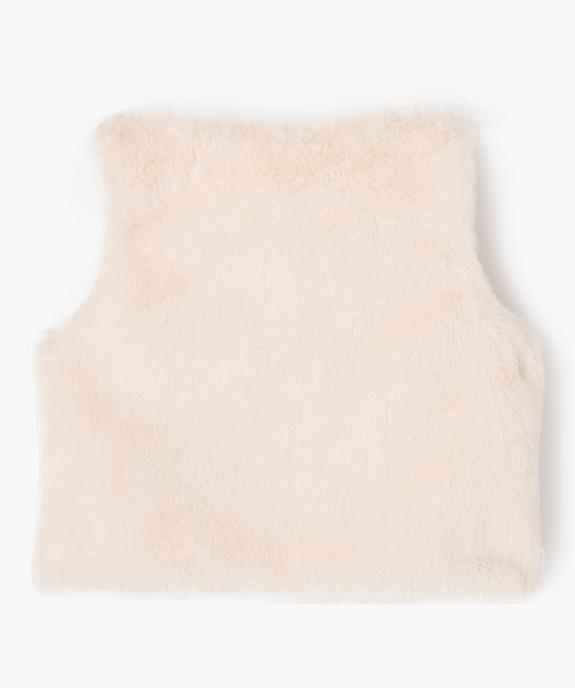 Gilet sans manches en maille peluche fille - GEMO (ENFANT) Gilet sans manches en maille peluche fille vue4 - GEMO (ENFANT) - GEMO