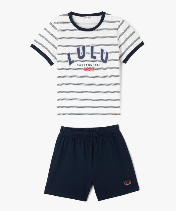 Pyjashort avec haut rayé garçon - LuluCastagnette vue1 - LULU CASTAGNETTE GEMO FOR GOOD - GEMO