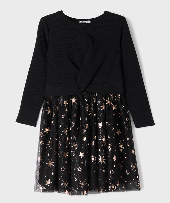 Robe avec jupe en tulle à motifs étoiles fille vue1 - GEMO (ENFANT) - GEMO