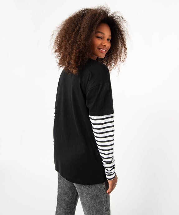 Tee-shirt à manches longues avec motif femme - Wednesday vue3 - WEDNESDAY - GEMO