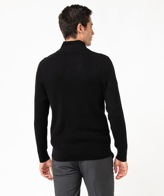 Pull col camionneur maille fantaisie homme vue3 - GEMO 4G HOMME - GEMO