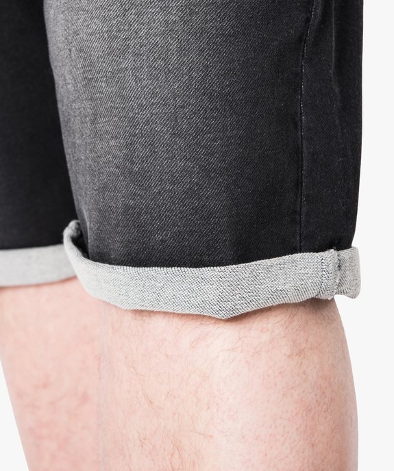 Bermuda en denim à ourlets vue2 - GEMO (G TAILLE) - GEMO