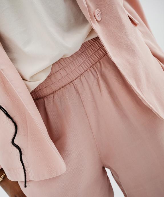 Pantalon en Tencel® coupe ample resserrée aux chevilles femme vue2 - GEMO 4G FEMME - GEMO