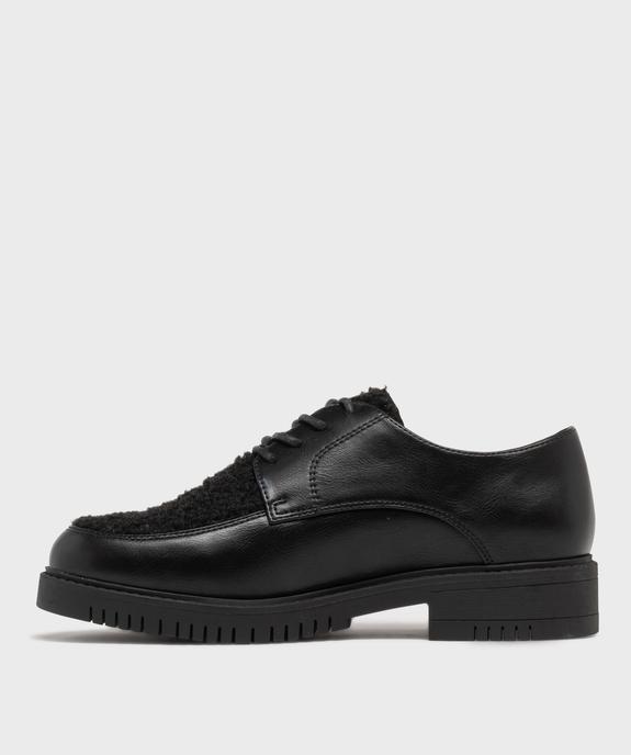 Derbies multimatière à semelle crantée femme vue3 - FOLLOW ME - GEMO