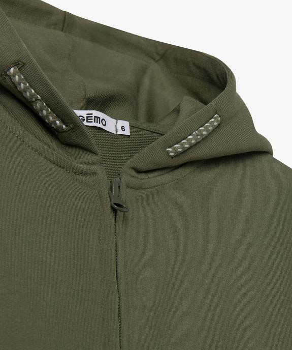 Sweat zippé avec capuche garçon vue2 - GEMO (ENFANT) - GEMO