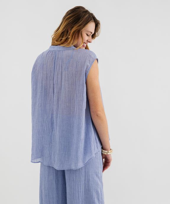 Blouse sans manches coupe oversize femme vue3 - GEMO(FEMME PAP) - GEMO