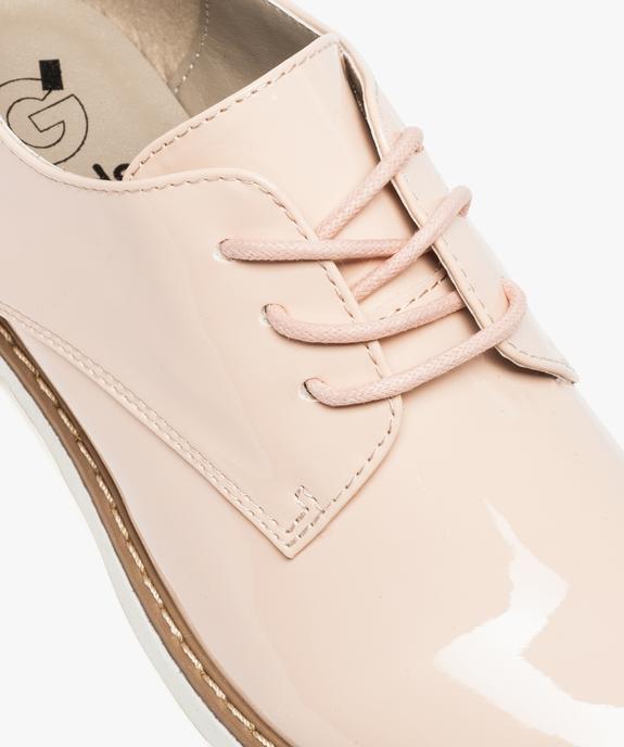 Derbies fille vernis à semelle blanche vue6 - GEMO (ENFANT) - GEMO
