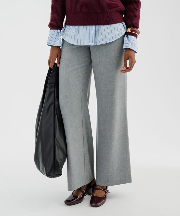 Pantalon en toile coupe large femme vue1 - GEMO(FEMME PAP) - GEMO