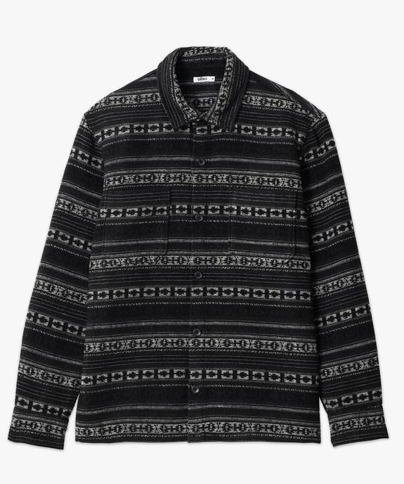 Surchemise épaisse et chaude à motifs homme - GEMO (HOMME) Surchemise épaisse et chaude à motifs homme vue4 - GEMO (HOMME) - GEMO