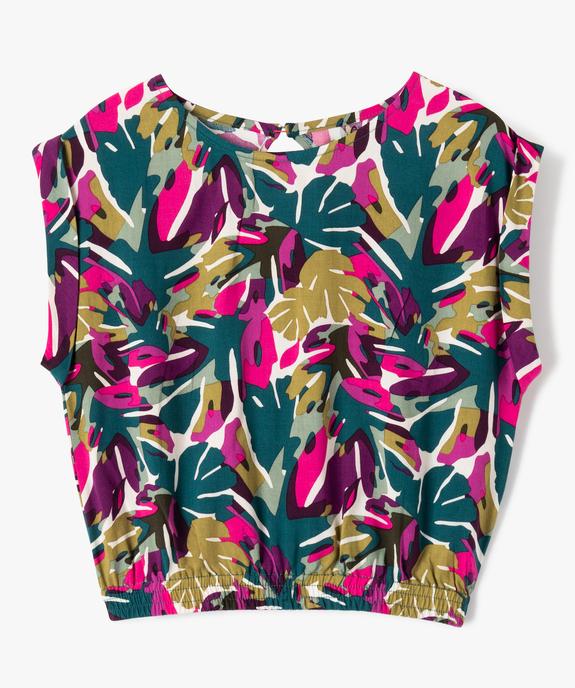 Blouse fille imprimée à manches ultra-courtes  vue1 - GEMO (ENFANT) - GEMO