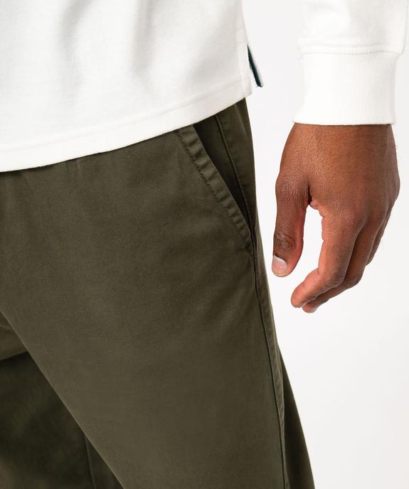 Pantalon jogger en toile de coton stretch homme vue2 - GEMO 4G HOMME - GEMO