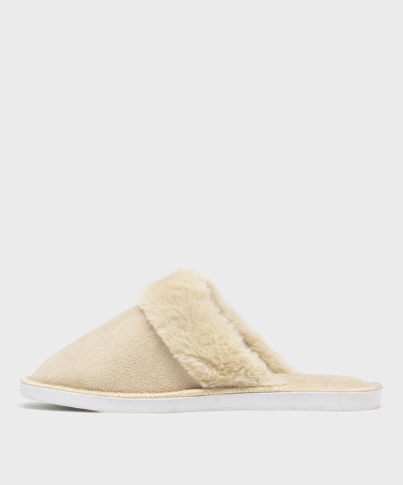 Chaussons mules en velours femme vue3 - GEMO(HOMWR FEM) - GEMO