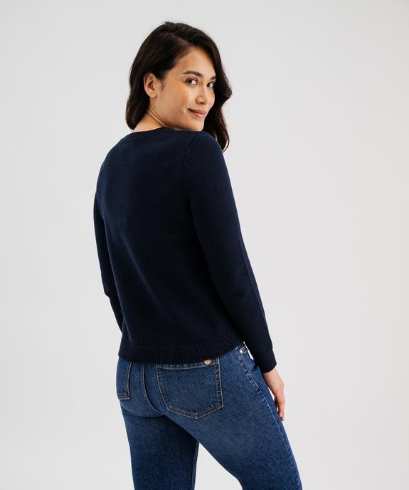 Pull en coton avec drapeau femme - LuluCastagnette vue3 - LULUCASTAGNETTE - GEMO