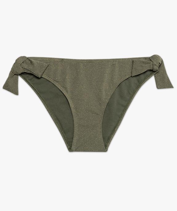 Bas de maillot de bain femme pailleté avec petits noeuds vue4 - GEMO (PLAGE) - GEMO